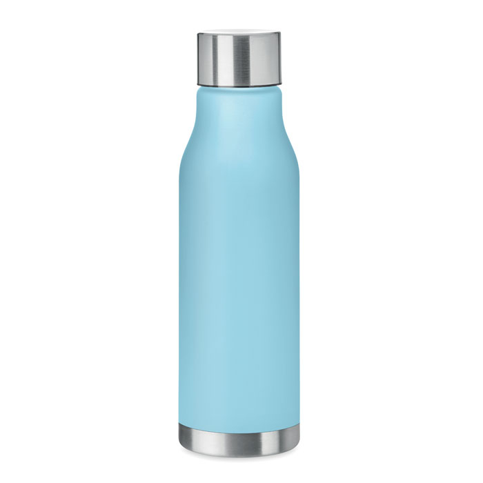 Bouteille personnalisée PET recyclé 600 ml GLACIER bleu clair transparent
